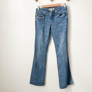 Vtg y2k Jolt low rise jeans embellished pockets *FLAW* bootcut stretch 30" waist